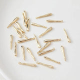 4PCS 14k Plated Long Drop Pendant Charms 3.6*22mm