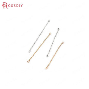 10PCS 44MM 54MM 24K Brass Tassel Chain Earring Line Jewelry Findings