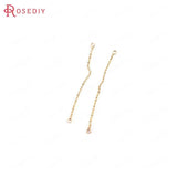 10PCS 44MM 54MM 24K Brass Tassel Chain Earring Line Jewelry Findings