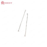 10PCS 44MM 54MM 24K Brass Tassel Chain Earring Line Jewelry Findings