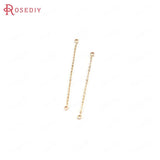 10PCS 44MM 54MM 24K Brass Tassel Chain Earring Line Jewelry Findings