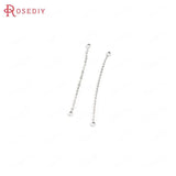 10PCS 44MM 54MM 24K Brass Tassel Chain Earring Line Jewelry Findings
