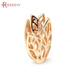 10PCS Brass Tree Leaf Beads Caps DIY Jewelry Findings Accessories