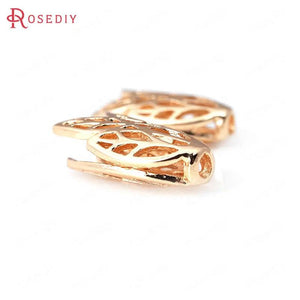 10PCS Brass Tree Leaf Beads Caps DIY Jewelry Findings Accessories