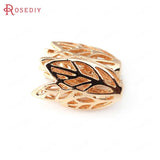 10PCS Brass Tree Leaf Beads Caps DIY Jewelry Findings Accessories