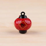 6pcs Red Cartoon Pet Copper Bells Love Heart Bag Money Key Ring