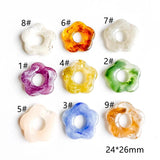 10pcs Acrylic Resin Plum Flower Bead Pendant for Jewelry Making Diy