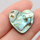 5pcs Abalone Shell Heart Beads Mother Of Pearl Loose Necklace Bracelet Making