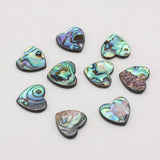 5pcs Abalone Shell Heart Beads Mother Of Pearl Loose Necklace Bracelet Making