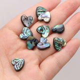 5pcs Abalone Shell Heart Beads Mother Of Pearl Loose Necklace Bracelet Making