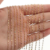Wire Wrapped Rosary Stone Beads Chains for DIY Jewelry Making