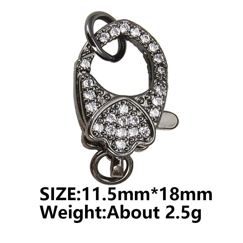 CZ Micro Pave Hook Lobster Clasp DIY Jewelry Findings