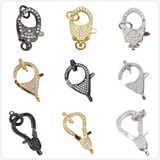 CZ Micro Pave Hook Lobster Clasp DIY Jewelry Findings