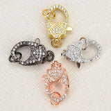 CZ Micro Pave Hook Lobster Clasp DIY Jewelry Findings