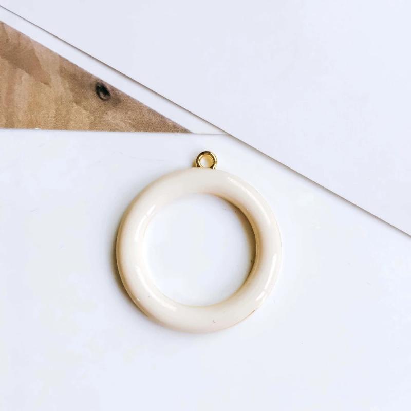 KC Plated Round Alloy Pendant Necklace Earring Charms DIY Material
