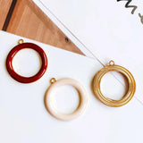KC Plated Round Alloy Pendant Necklace Earring Charms DIY Material