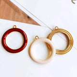KC Plated Round Alloy Pendant Necklace Earring Charms DIY Material