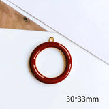 KC Plated Round Alloy Pendant Necklace Earring Charms DIY Material
