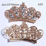 5Pcs Mixed Acrylic Rhinestone Crown Diy Buttons Bowknot Flower Embellishment