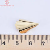 12PCS 18x11MM 24K Brass Funnel Bead Caps DIY Jewelry Findings