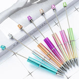 5Pcs Gradient Plastic Ballpoint Pen Ink DIY Beadable Ballpoint Pens