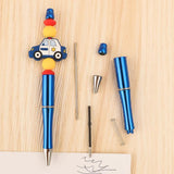 5Pcs Gradient Plastic Ballpoint Pen Ink DIY Beadable Ballpoint Pens