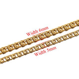 1m Stainless Steel Flat Link Chain Italian Chains for DIY Jewelry Making