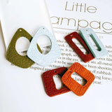 8pcs Multicolors Leather Earring Accessories Pendant