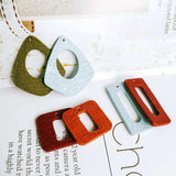 8pcs Multicolors Leather Earring Accessories Pendant