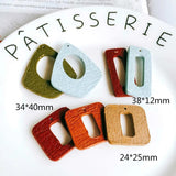 8pcs Multicolors Leather Earring Accessories Pendant