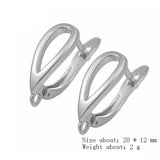 10 Pcs Copper Silver Earrings Hooks Clasps DIY Jewelry Findings Accessories