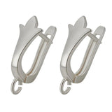 10 Pcs Copper Silver Earrings Hooks Clasps DIY Jewelry Findings Accessories