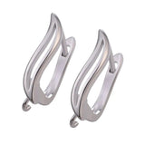 10 Pcs Copper Silver Earrings Hooks Clasps DIY Jewelry Findings Accessories