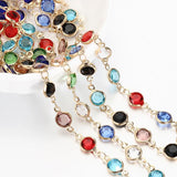 6mm Crystal Beaded Chain Glass Beads KC Necklace & Earrings