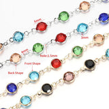 6mm Crystal Beaded Chain Glass Beads KC Necklace & Earrings