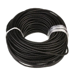 1m 6mm Brown Braided Leather Cord Rope DIY Jewelry Making