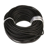 1m 6mm Brown Braided Leather Cord Rope DIY Jewelry Making