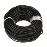 1m 6mm Brown Braided Leather Cord Rope DIY Jewelry Making