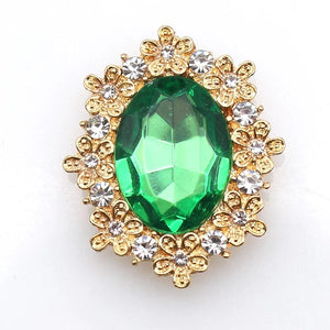 10Pcs 25x30mm Oval Rhinestone Clothing DIY Bow Decor Craft Access