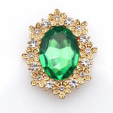 10Pcs 25x30mm Oval Rhinestone Clothing DIY Bow Decor Craft Access