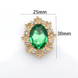 10Pcs 25x30mm Oval Rhinestone Clothing DIY Bow Decor Craft Access