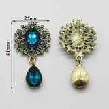 10Pcs Small Bronze Rhinestone Brooch Crystal Wedding Wine Glass Decoration