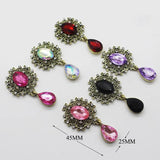 10Pcs Small Bronze Rhinestone Brooch Crystal Wedding Wine Glass Decoration