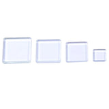Transparent Flat Square Glass Cabochons for DIY Jewelry Making