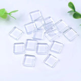 Transparent Flat Square Glass Cabochons for DIY Jewelry Making