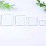 Transparent Flat Square Glass Cabochons for DIY Jewelry Making