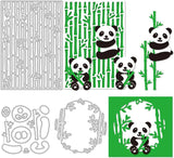 Panda Bamboo Metal Cutting Dies for Scrapbook Wedding Cards