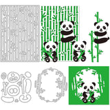Panda Bamboo Metal Cutting Dies for Scrapbook Wedding Cards