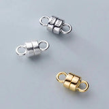 925 Sterling Silver Oval Magnet Clasp for Jewelry Making