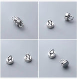 925 Sterling Silver Oval Magnet Clasp for Jewelry Making